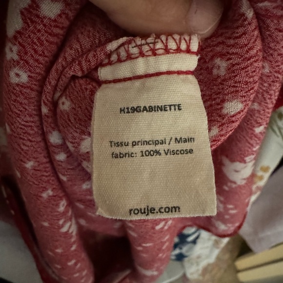 Rouje Gabinette Wrap Dress Burgundy Floral 34 - Picture 7 of 10